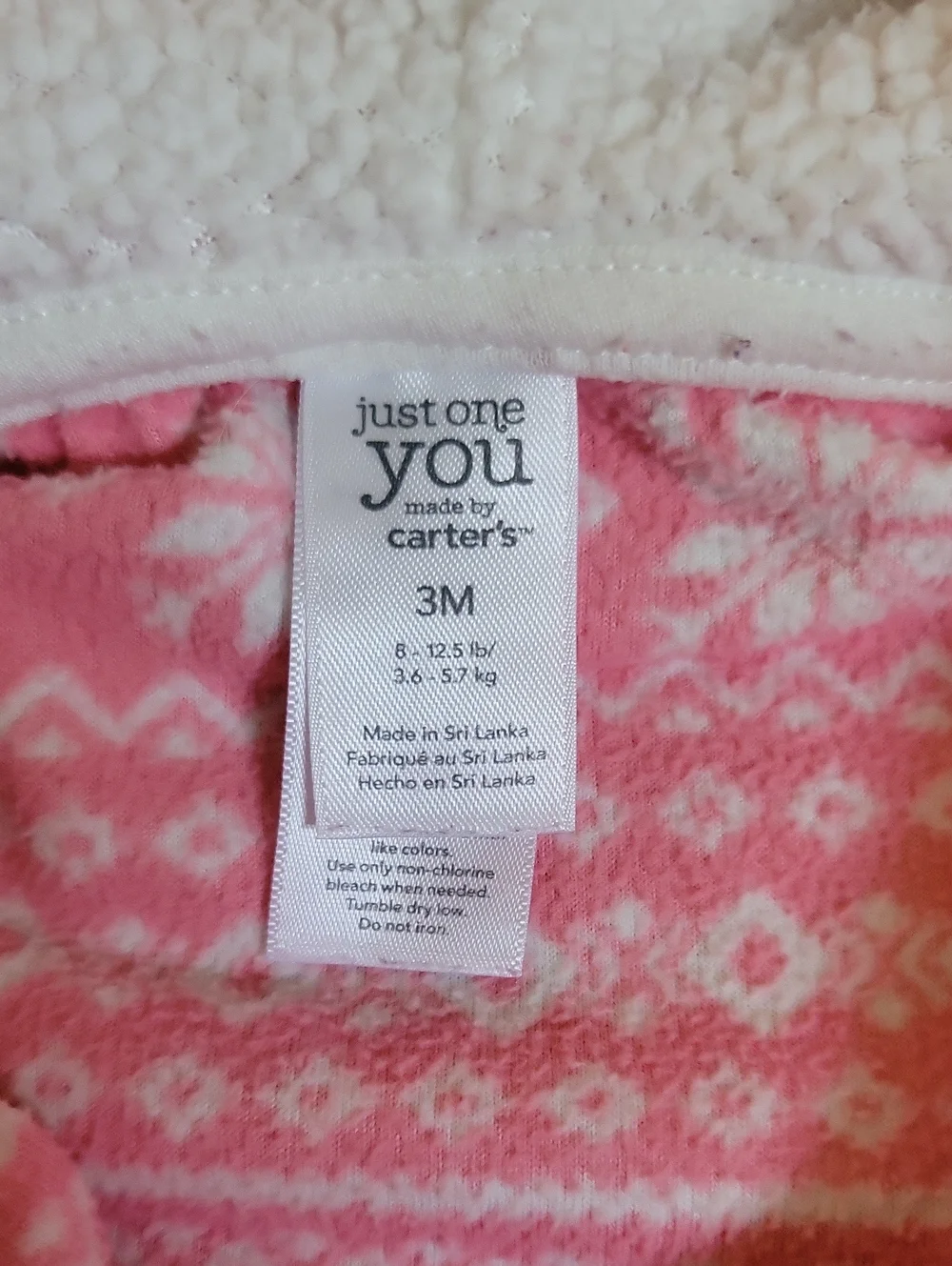Carter's Just One You Pink Hooded Sherpa-Lined Sweatshirt
